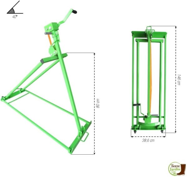 Lifter Traktor Rasenmäher mit Winde 500 kg